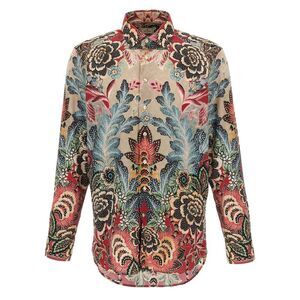 Etro Men's Flower And Foliage Shirt